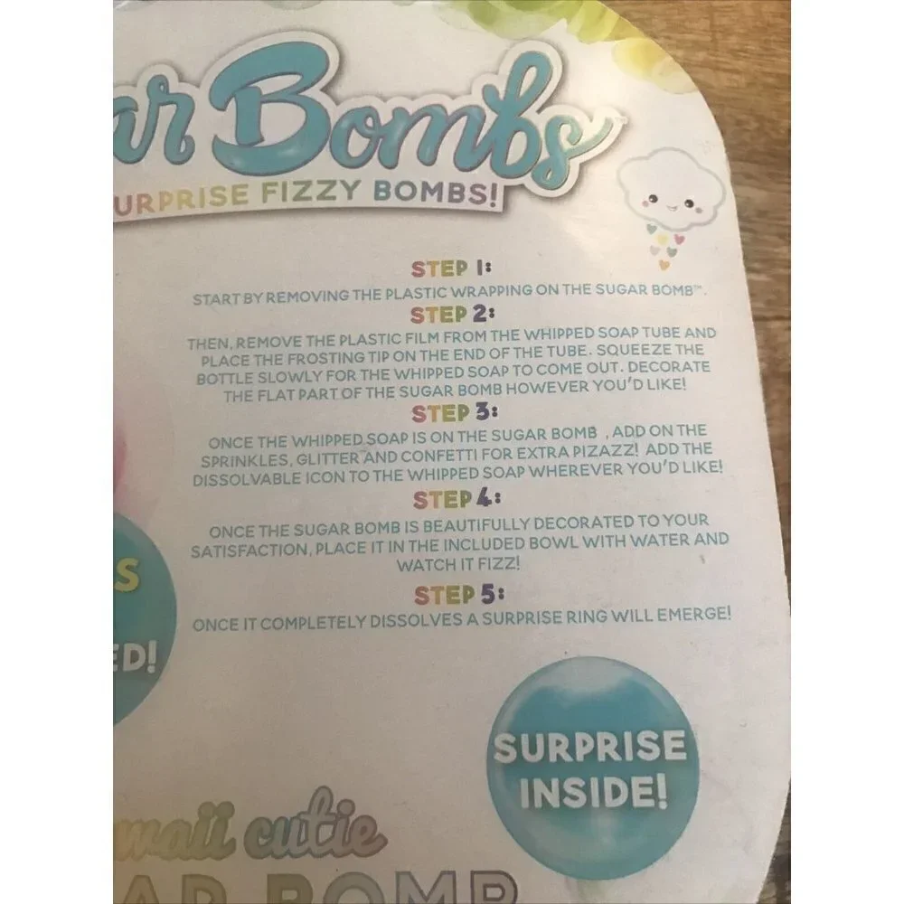 Bath Bombs for Kids with Surprise Fizzy Bombs, Decorate Your Own Sugar Bath Bomb